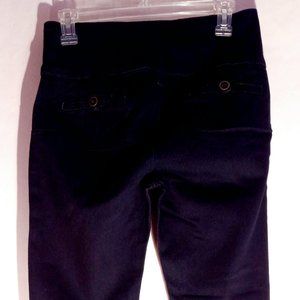 WAELEVN Shaping Stretch Denim Blue High Rise 3 Button Wrap Front ZIp-up Sz9/10